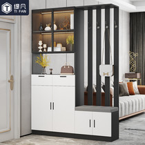 Light luxury entrance cabinet Shoe cabinet one of the modern simple living room partition locker door into the home screen Home door