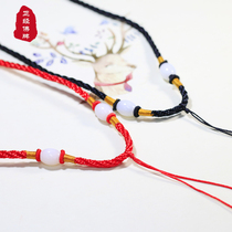 Thai Buddha brand chain benevolent year red rope bracelet Female hanging chain hand-woven necklace rope pendant