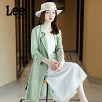 LEE diizo Xiangfeng New Plaid temperament commuter suit collar Korean waist slim single-breasted coat