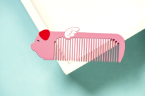 oho1 animal alloy comb portable massage makeup comb creative birthday gift girl