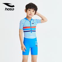 Haosha Children Swimsuit Boy Conjoined Boy Baby Swimming Pants Suit 2022 Spring Summer New One-piece Swimsuit Men