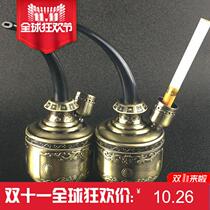 Large bronze color luxury cigarette pot multiple filter hookah pipe cigarette bag small pipe full set of dual-purpose bag