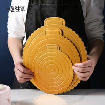 Golden cake pad Cake cardboard pad Mousse pad Gold card birthday cake bottom bracket hard thickened 6810 inches