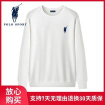 Xun Shi POLOSPORT early autumn couple round neck sweater printing large size business simple trend loose half sleeve