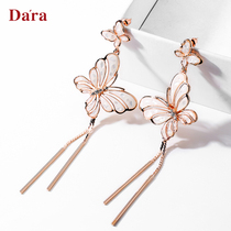 Dila jewelry 925 silver needle long earrings tassel earrings women fashion temperament Japan Korea hole earrings