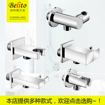 All-copper chrome-plated dark wall shower Hand-held shower seat outlet nozzle Wall seat Integrated water divider