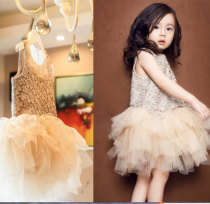 Summer new princess dress Lace cake yarn dress Dance performance dress Tutu dress girl dress skirt