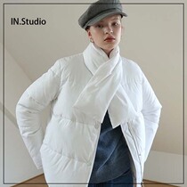 IN home 18 winter Korean designer brand LE scarf down jacket 3 colors