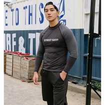 Long sleeve swimsuit mens suit large size diving suit quick-drying sunscreen snorkeling jellyfish coat hot spring five-point swimming trunks
