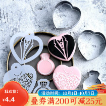 Flip sugar wedding biscuit mold turning sugar biscuit printing frosting cake set mold turning wedding biscuit printing mold