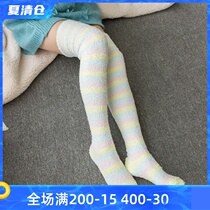 Thickened over-the-knee coral velvet socks Womens warm socks Sleep sleeping socks Korean cute high tube stockings stockings