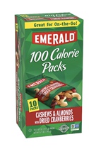 Emerald Nuts Cashews Almonds w Cranberries 10 Ct 6 9 Oz