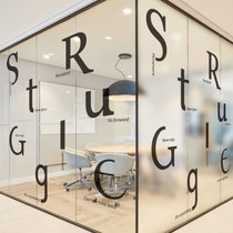 Love paste frosted custom glass explosion-proof film electrostatic film window sticker company sliding door inspirational English text struggle