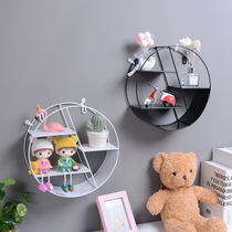 Decorative frame creative home living room wall hanging dormitory storage rack shop Nordic shelf iron wall shelf