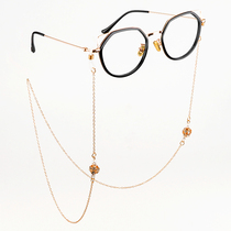Net red identical glasses chain hanging neck retro Lita sun eye chain hanging rope fashion female male ink mirror chain