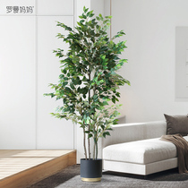 Roman Mom Nordic Ground Floor Green Planting Fake Tree Shop Interior Decoration Indoor Living Room Large Banyan Tree Simulation Plant Potted Plant
