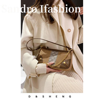 Sandro Ifashion leather Baguette womens bag fashion and versatile crossbody shoulder portable armpit chain bag