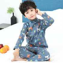 Childrens thermal underwear set plus velvet thickened boy winter trousers cotton sweater pajamas home clothing two-piece set