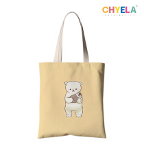 Cute Polar Bear Small Penguin Nordic Cartoon Illustrations Fresh Summer Single Shoulder Canvas Bag bag Gift AU14