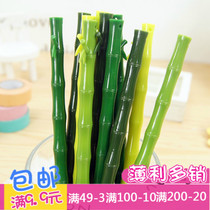 Creativity Cute Middle Sex Pen Cartoon Bamboo Styling Signature Pen Water Pen Students Learn Business Office Stationery Supplies