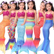 Mermaid tail children Girl mermaid tail clothes set real girl princess dress beauty