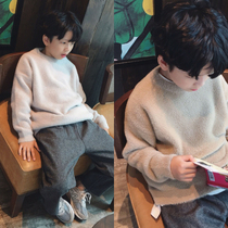 Boys solid color sweater pullover Autumn Winter 2019 new childrens clothing children super soft and comfortable cardigan sweater sweater