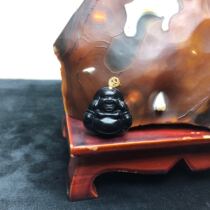 Brother Beard Jewelry Hetian Jade Moyu 18k Gold Buckle Head Big Belly Buddha Smiles Often Open