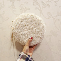 2019 autumn and winter Lamb hair chain small round bag womens bag round winter fur cute plush Joker bag