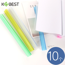 10pcs A4 Pull rod clip Book clip Transparent file pull rod clip File folder Resume clip Protective clip Test paper clip