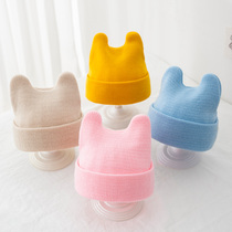 Baby hat autumn winter baby knit wool line hat winter candy color cute super cute 100 hitch male and female tide