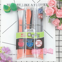 Japan Kangbei baby baby training complementary food tableware soft head spoon 3 sets