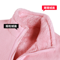 Outdoor fleece jacket womens fleece winter velvet thickened warm stormtrooper jacket liner coral velvet cardigan men