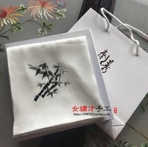 Suzhou embroidery boutique Su embroidery handkerchief 100% silk Mulberry silk hand embroidered handkerchief Chinese style overseas gifts