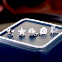 Mini cute brooch Simple anti-slip buckle neckline pin decorative suit cardigan fixed buckle collar pin set