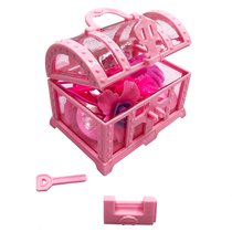  Childrens hair accessories treasure box Toy girl jewelry box with lock headdress Hair ring Gem Princess New Year Gift