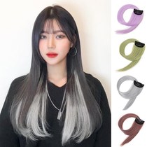 Color Wig sheet Female long hair Hanging Ear Dyeing Gradient Invisible no-mark Natural sheet Straight Hair with hair strip