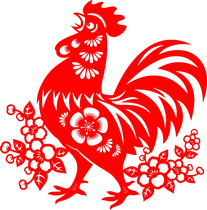 The Rooster reports the head upright the window grilles the paper-cut the twelve zodiac the Spring Festival window grilles FH68