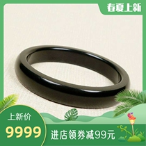 Natural Xinjiang Qingyu fine material black sheep fat grade womens flat bracelet jewelry belt certificate to support the national re-inspection of oil