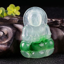 RMBone up for k natural A stock Emerald High Ice Floating Green Grand Guanyin Bodhisattva Pendant Mens Necklace Ornaments