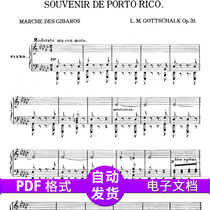 Memories of Gottschalk Puerto Rico op31 original piano Spectral seconds Scanning Positive five-line spectral seconds