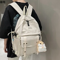 Schoolbag female Korean version of high school canvas campus Joker junior high school girls fashion backpack Mori backpack cool