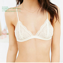 Ultra-thin bra without steel ring girl triangle cup red lace show small chest sexy thin band this year underwear woman