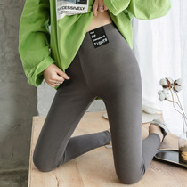 Underpants woman outside wearing spring and autumn style small leggings large code high waist elastic tight and autumn winter grey 90% inner lap pants