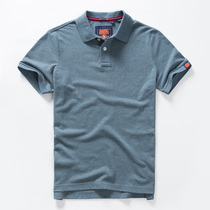 Foreign trade polo shirt mens tail single cut label summer short-sleeved t-shirt Export original single summer dress Europe and the United States Mens lapel T-shirt