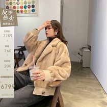 CC fur high-end series retro mink imported purple label grade female mink mink short fur coat womens new