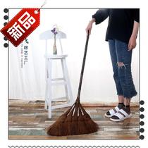  Pure hand m Gongshan brown broom Household broom soft brush large single mane strip broom thickened broom