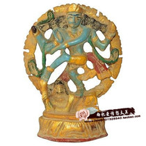 Indian characteristics sculpture Statue ornaments Handicrafts Hand carving Hand painting Dance king statue Home furnishings