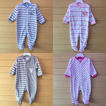 Large code baby one-piece clothes spring autumn towel cotton male and female baby khae 1-2-year-old newborn to climb for 3-6 months