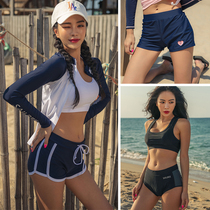 Swimsuit woman conservative flat angle anti-walking light lady hit bottom big code black swimming shorts snorkeling diving spa