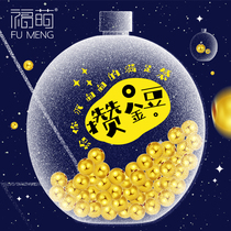 Fumeng 999 Gold Bean Bracelet Female Rice Red Rope 3D Hard Gold Transfer Beads Small Light Beads